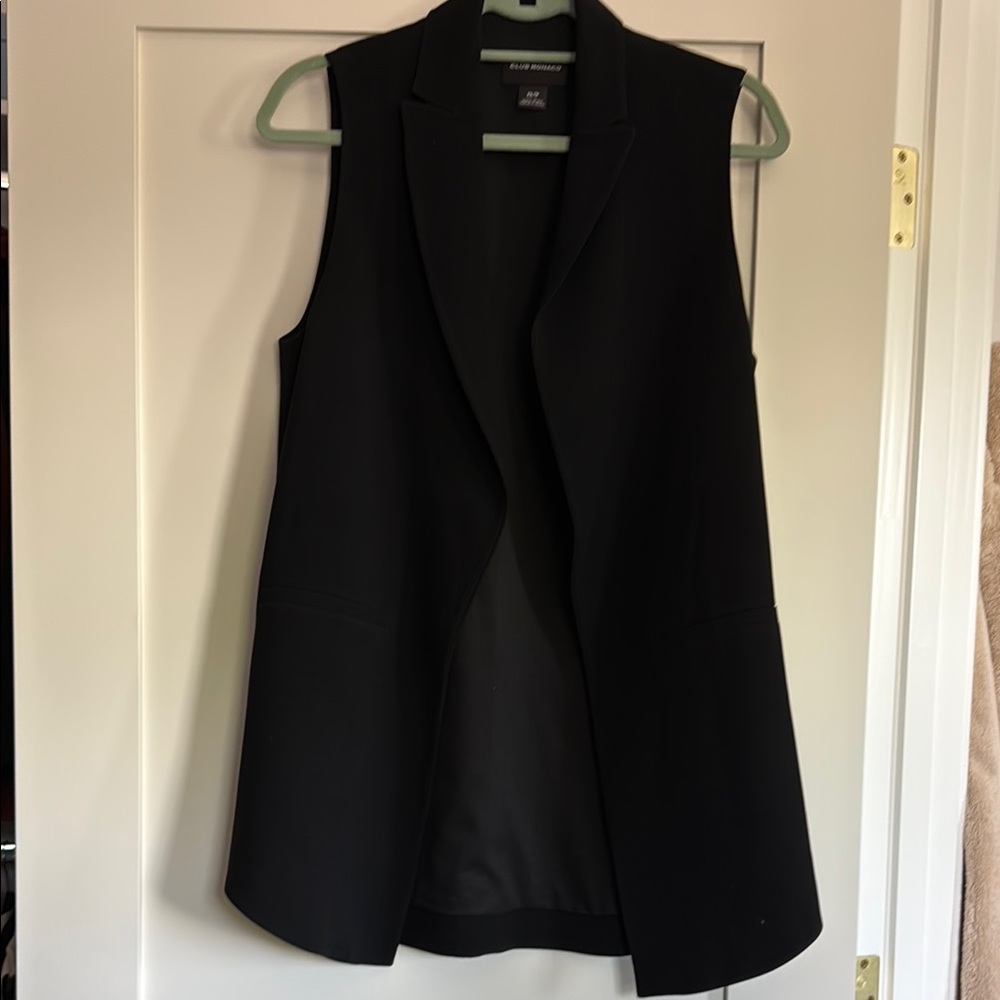 Club Monaco Black Tailored Long Vest